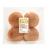 Delhaize Organic burger bread with sesame topping