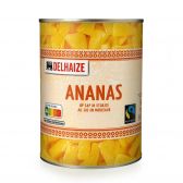 Delhaize Ananas stukjes op sap fair trade