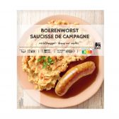 Delhaize Fried sausage with mashed carrots (at your own risk, no refunds applicable)