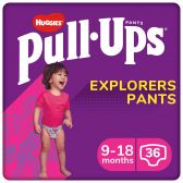 Huggies Pull ups explorer voor meisjes (vanaf 9 tot 19 maanden)