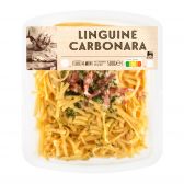 Delhaize Linguini carbonara (voor uw eigen risico, geen restitutie mogelijk)