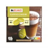 Delhaize Cappuccino coffee caps 6 coffee and 6 milk