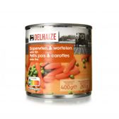 Delhaize Extra fine green peas and carrots