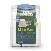 Cafe Liegeois Mano Organic discret coffee caps fair trade