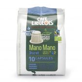 Cafe Liegeois Mano Biologische discret koffiecapsules fair trade