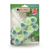 Delhaize Toilet-block power 5 drops pine 2-pack