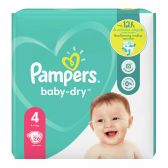 Pampers Baby dry maat 4 luiers (vanaf 9 kg tot 14 kg)