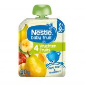Nestle Naturnes 4 vruchten knijpfruit (vanaf 6 maanden)
