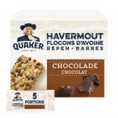 Quaker Oat flakes grain bars with chocolate