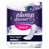 Always Discreet night incontinence sanitary pads