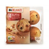 Delhaize Vanille muffins met stukjes chocolade