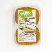 Delhaize Organic vegetarian spinach-cheese burger (at your own risk, no refunds applicable)