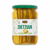 Jumbo Zoetzure augurk plakken