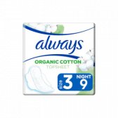 Always Cotton protection ultra night maandverband met vleugels