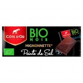 Cote d'Or Organic dark chocolate salt tablet