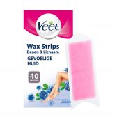 Veet Koude wasstrips benen voor de normale huid groot