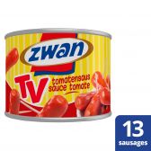 Zwan TV worsten in tomatensaus