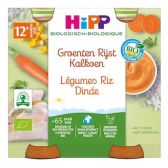 Hipp Biologische groenten, rijst en kalkoen 2-pack (vanaf 12 maanden)