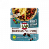 Hak Mexicaans gekruide kidneybonen chili schotel met bonen, groenten en saus