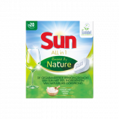 Sun All in 1 dish washing tabs powered by nature