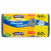 Swirl Scheurvaste en lekvrije vuilniszakken met trekband 60 liter