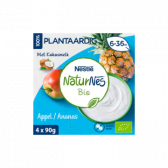 Nestle Naturnes biologische plantaardige appel en ananas baby toetje (vanaf 6 maanden)