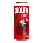 Chouffe Belgian dark red beer with cherry flavor