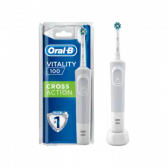Oral-B Vitality 100 white electrical toothbrush powered by Braun
