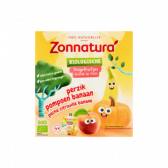 Zonnatura Biologische perzik, pompoen en banaan knijpfruitjes