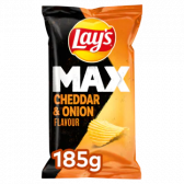 Lays Max cheddar kaas en ui ribbel chips