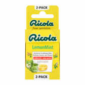 Ricola Sugar free Swiss lemon mint herb pastilles 2-pack