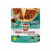 Hak Mexicaans mild gekruide burrito schotel met bonen, groenten en saus