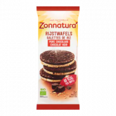 Zonnatura Dark chocolate rice wafers