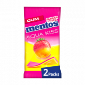 Mentos Aqua kus aardbeien mandarijn kauwgom 2-pack