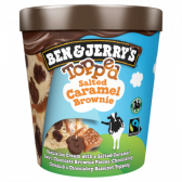 Ben & Jerry's Topped gezouten karamel brownie ijs dessert (alleen beschikbaar binnen de EU)