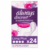 Always Discreet long plus pantyliners for urine loss