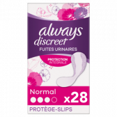 Always Discreet normal pantyliners for urine loss