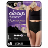 Always Discreet boutique zwarte incontinentiebroekjes met hoge taille