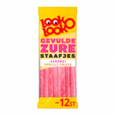 Look o Look Stuffed sour bars with strawberry and vanilla flavour