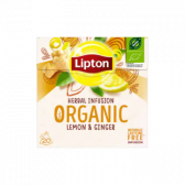 Lipton Organic lemon and ginger infusion herb tea