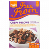 Peak's Gluten free crispy pillows with chocolate and vanilla stuffing kussentjes met chocolade en vanille vulling