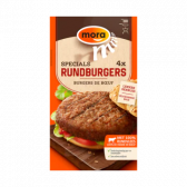 Mora Specials beef burgers (only available within the EU)