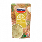 Unox Romige mosterd soep met hartige spekjes, zachte room en fijngesneden peterselie