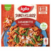 Iglo Ping and ready lasagnette with snap beans (only available within the EU)
