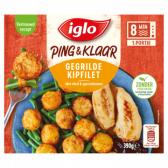 Iglo Ping and ready grilled chicken filet with rosti and snap beans (only available within the EU)