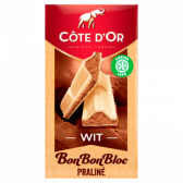 Cote d'Or Bonbonbloc white chocolate praline tablet