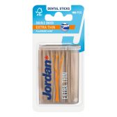 Jordan Extra dunne tandenstokers met fluoride munt