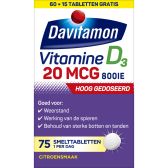 Davitamon Vitamine D3 forte citroen smelttabletten