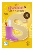 Huismerk Chocoladeletter wit S