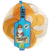 Chocolade munten in netje